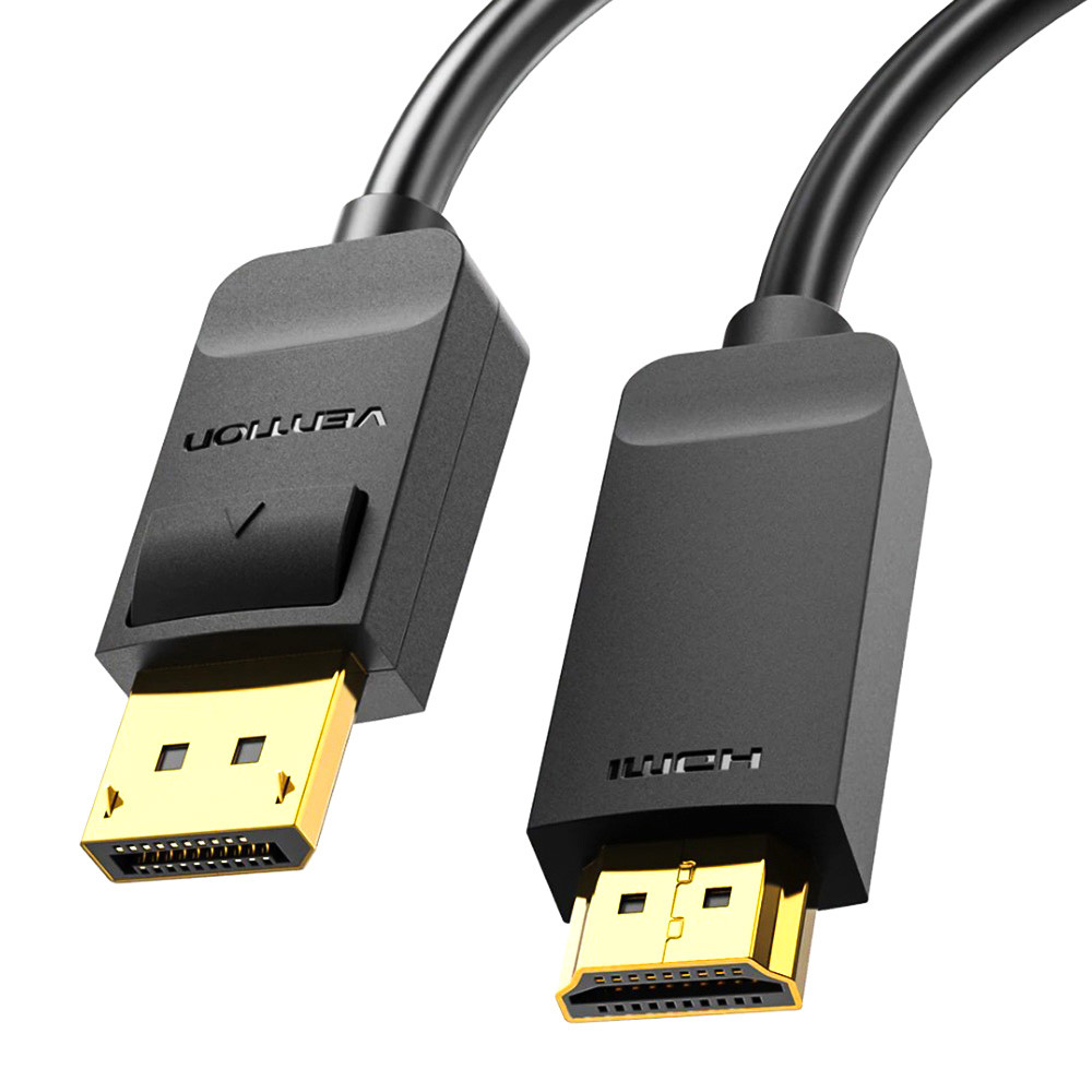 Кабель Vention HAGBI 4k Displayport to HDMI Cable 3m, Black