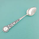 Срібна кавова ложка "Годинник з літаком", фото 7