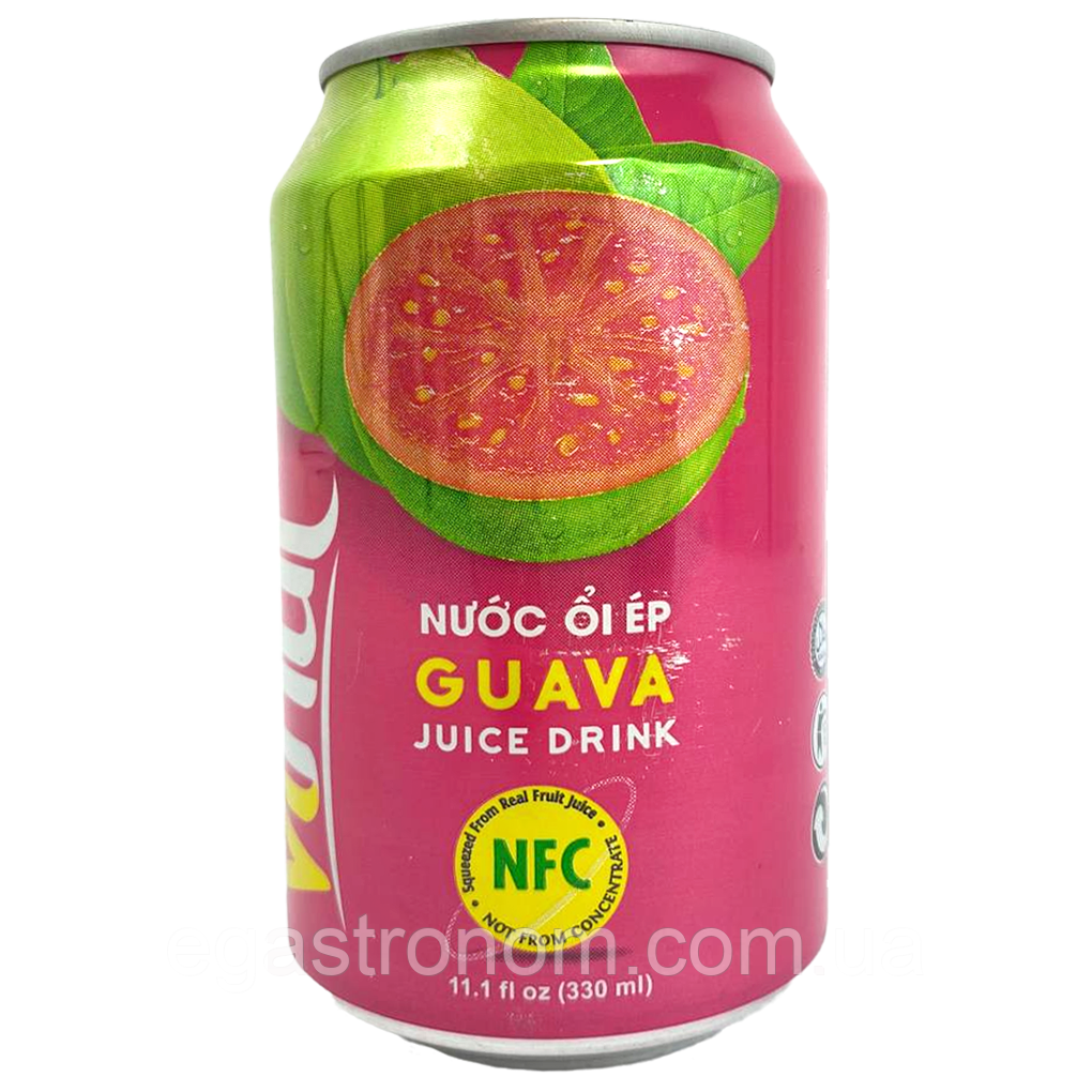 Напій газований зі смаком гуави Вінют Vinut guava ж/б 330ml 24шт/ящ (Код: 00-00016155), фото 1