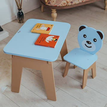 Дитячий стіл із шухлядою та стільчик. Для гри, навчання, малювання Код/Артикул 115 5320-4320-DB
