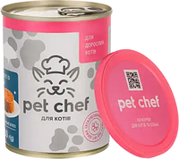 ТМ Pet Chef Паштет мясний з рибою для доросл.котів 360гр (20)