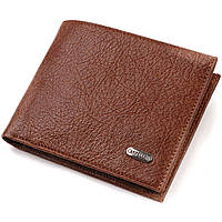 Бумажник для стильных мужчин без застежки из натуральной кожи CANPELLINI 21765 Светло-коричневый Form