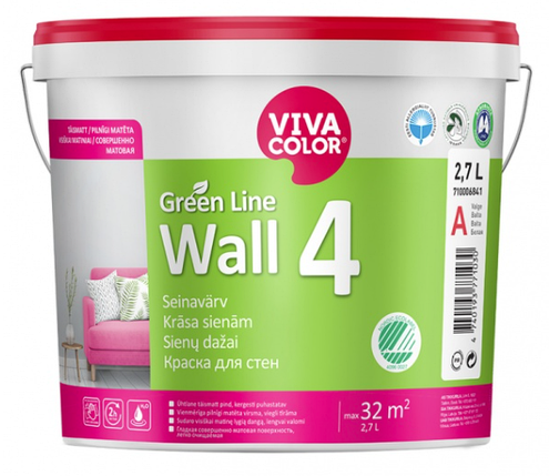 Глибокоматова фарба з оксамитовим ефектом Wall 4 2.7л, фото 1