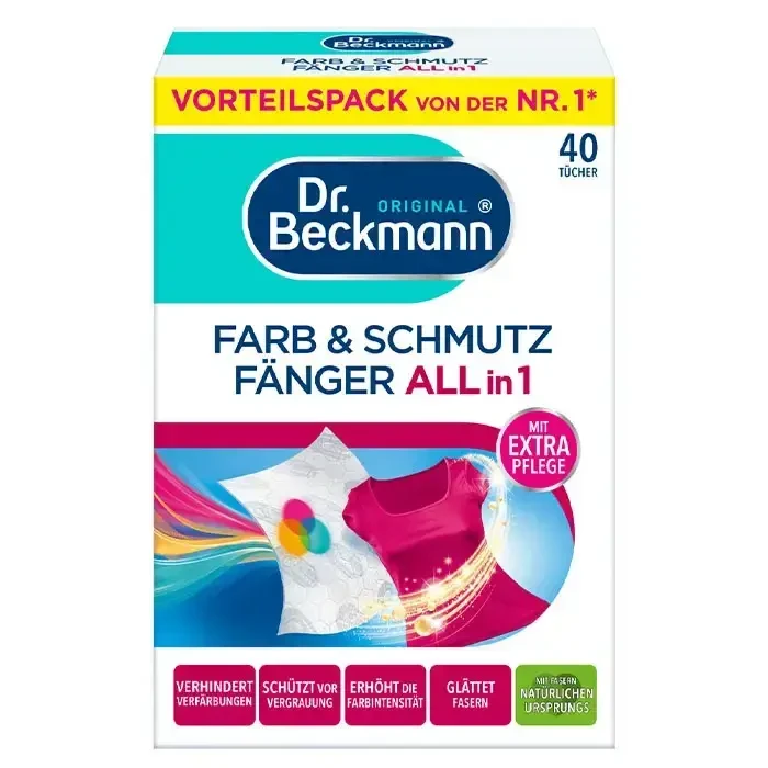 Серветки для відновлення кольорових тканин Dr. Beckmann Farb&Schmutz Fanger 3in1 40 шт (Німеччинна), фото 1