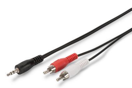 Кабель ASSMANN аудіо (jack 3.5 мм-M/RCA-Mx2) Stereo Cable 1.5 м (AK-510300-015-S)