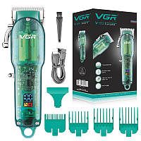 [VN-VEN660] Профессиональная машинка для стрижки VGR Professional Clipper Transparent Green V-660 (20) MR