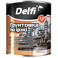 Ґрунтовка по іржі TM "Delfi" ПФ-010 М червоно-коричнева — 2,8 кг.