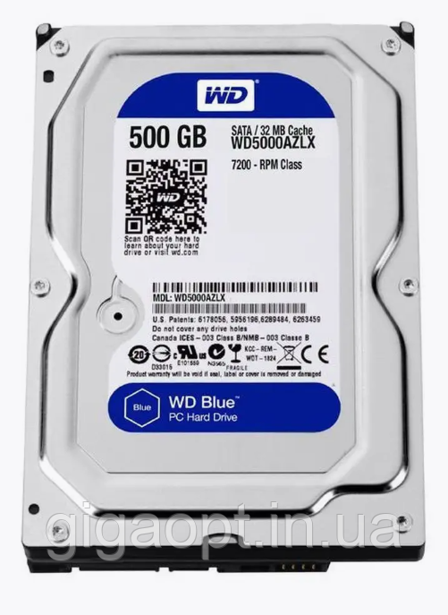 Жорсткий диск 500 Гб Western Digital WD Purple для систем відеоспостереження  внутрішній накопичувач