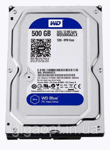 Жесткий диск 500 Гб внутренний накопитель Western Digital Purple для ...