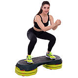 Степ-платформа для тренувань та аеробіки 108x42x10-20см MDBuddy FI-2587, фото 9