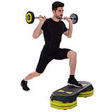Степ-платформа для тренувань та аеробіки 108x42x10-20см MDBuddy FI-2587, фото 10