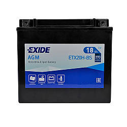 Мото акумулятор AGM ETX 20H-BS EXIDE (12V, 18A)