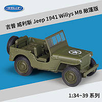 Модель автомобиля Jeep Willys MB 1941 года в масштабе 1:36