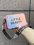 Жіноча голографічна сумка крос-боді через плече LITTLE BEAUTY рожева, фото 7