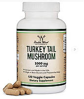 Double Wood Turkey Tail Mushroom/ індичий хвіст Трутовик різнобарвний для підтримки імунітету 120 капс