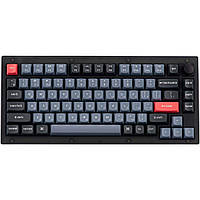 Клавіатура Keychron V1 84 Key QMK Gateron G PRO Brown Hot-Swap RGB Knob Frosted Black (V1C3_KEYCHRON