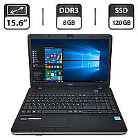 Ноутбук Б-класс Fujitsu LifeBook A512 / 15.6" (1366x768) TN / Intel Core i3-3110M (2 (4) ядра по 2.4 GHz) / 8