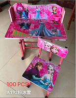 [VN-VENA192] Детская парта со стульчиком, Розовый. дисней принцессы (1) EN