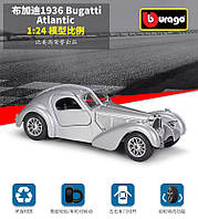 Модель классического автомобиля Bugatti 1936 Atlantic, 1:24 Bburago