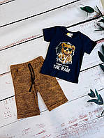 Костюм для хлопчика шорти + футболка (Туреччина) розміри на зріст 86 см