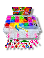 Набор для плетения браслетов из резинок с крючком Fashion loom bands set 6300шт