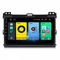 Штатная магнитола Toyota Land Cruiser Prado 2002-2009 9" QLED 4/32Gb 4G (LTE) GPS WiFi USB DSP Carplay Android