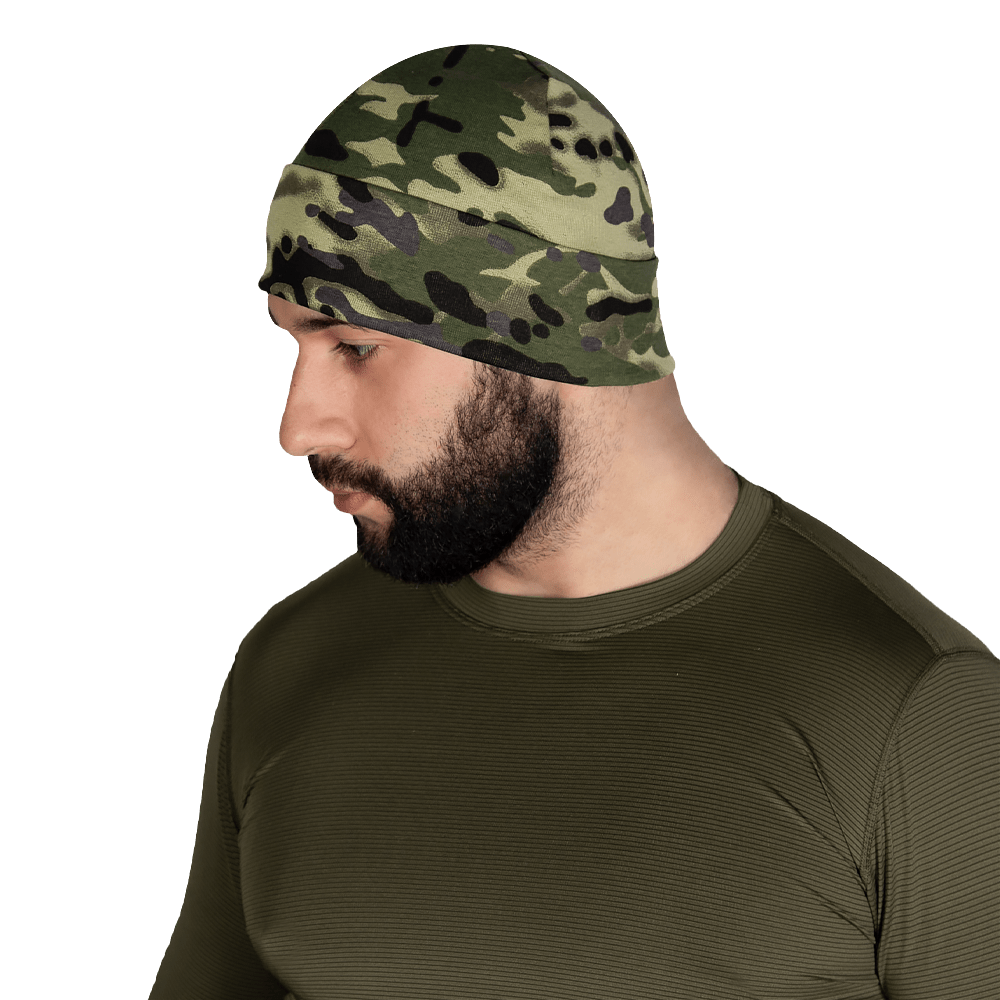 Демісезонна шапка Watch Cap MTP Olive з відворотом, фото 1
