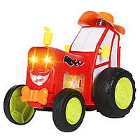 Танцевальный и музыкальный трактор Crazy Car Bambi 2101-A на ручном управлении, Land of Toys