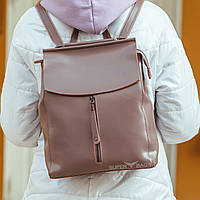 Рюкзак-сумка пудровый женский из натуральной кожи от Olivia Leather NWBP - 41291