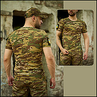Тактическая военная футболка милитари всу multicam для военнослужащих, футболки военные тактические