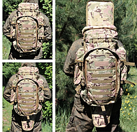 Снайперський рюкзак чехол для оружия 8Fields 40 л мультикам  АК АР М4 М16