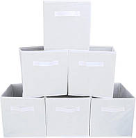 Набор EZOWare из 6 складных ящиков для хранения без крышки для полок. Составной набор кубиков для хранения EZO