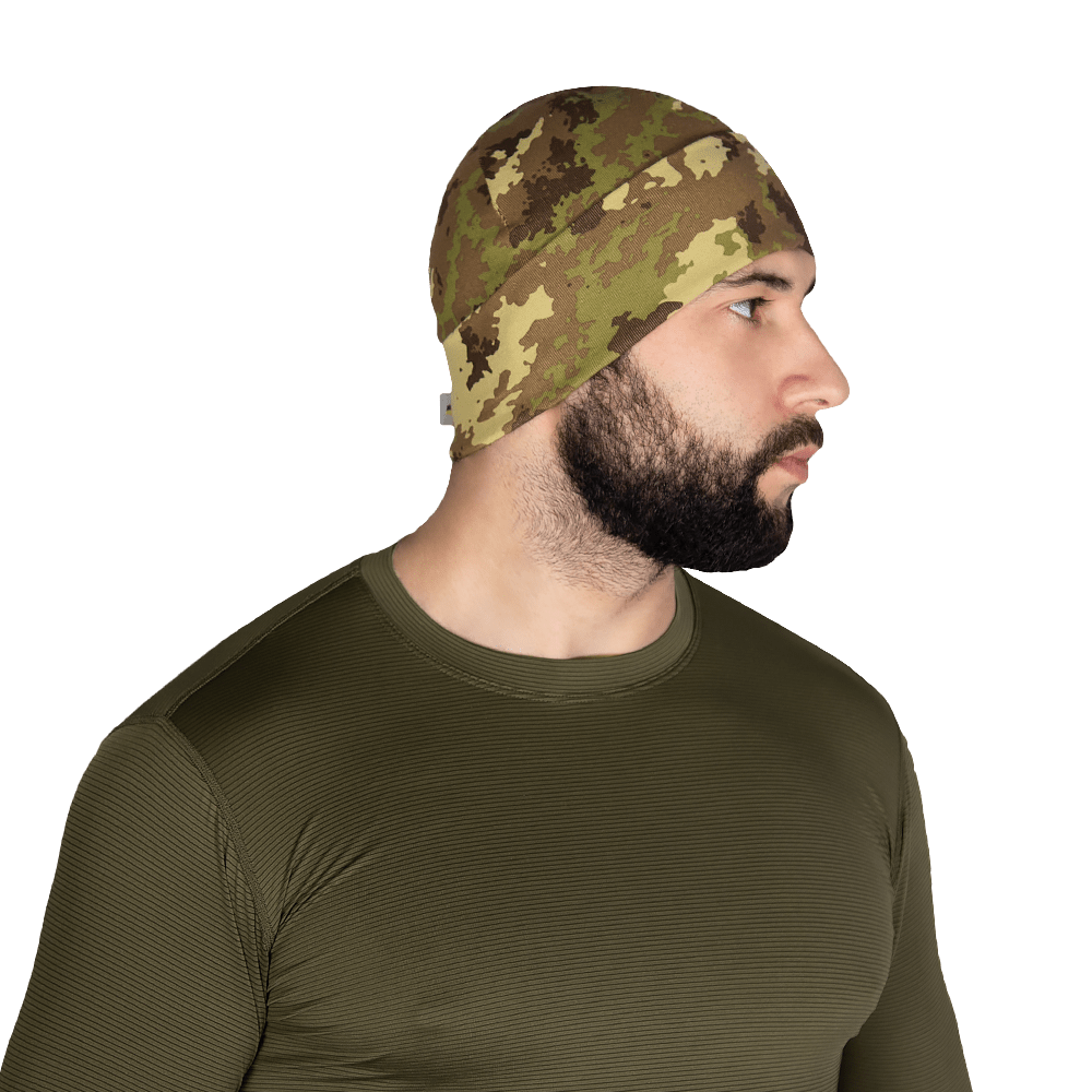 Демісезонна шапка з натуральної тканини Watch Cap Vegetato з відворотом