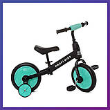 Дитячий біговел велосипед на сталевій рамі 12 дюймів PROFI KIDS MBB 1012-1 Чорний, фото 2