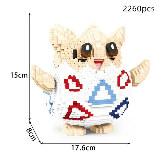 Конструктор 3D мініблоки Покемон Pokemon Togepi/Тегепі, 2260 дітей., фото 1