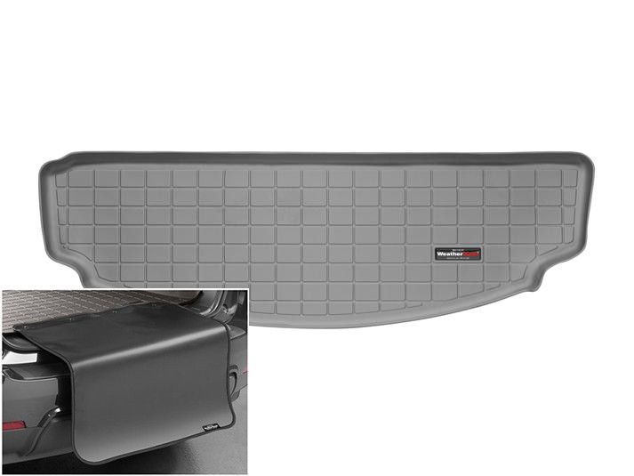 Автомобільний килимок в багажник авто Weathertech Acura MDX 07-13 сірий за 3м рядом Акура МДХ, фото 1