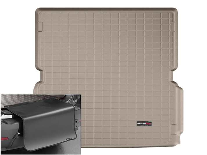 Автомобільний килимок в багажник авто Weathertech Acura MDX 14-21 бежевий за 2м рядом Акура МДХ, фото 1