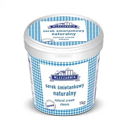 Крем-сир Mleczarnia Natural Cream Cheese Mlekpol, 1 кг (Польща)