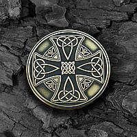 Монета латунная сувенирная "Кельтский крест" c гравировкой