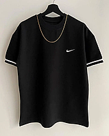 Футболка оверсайз Nike черная со вставкой | Молодежная повседневная футболка