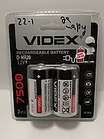 Аккумулятор, батарейки аккумуляторного типа Videx HR20 / D 7500mAh double blister / 2шт