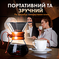 Кемекс заварник для кави CHEMEX 600 мл з багаторазовим металевим фільтром для альтернативного заварювання CX-600, фото 7