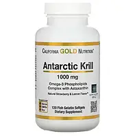 Омега 3 1000 мг Жир антарктического криля, California Gold Nutrition, 120 капсул