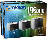 MIRSAN Шафа 19", 9U, SOHO, 535x300 мм, чорна