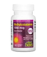 Вітамін B12 1000 мкг, Natural Factors, 90 жевательных таблеток