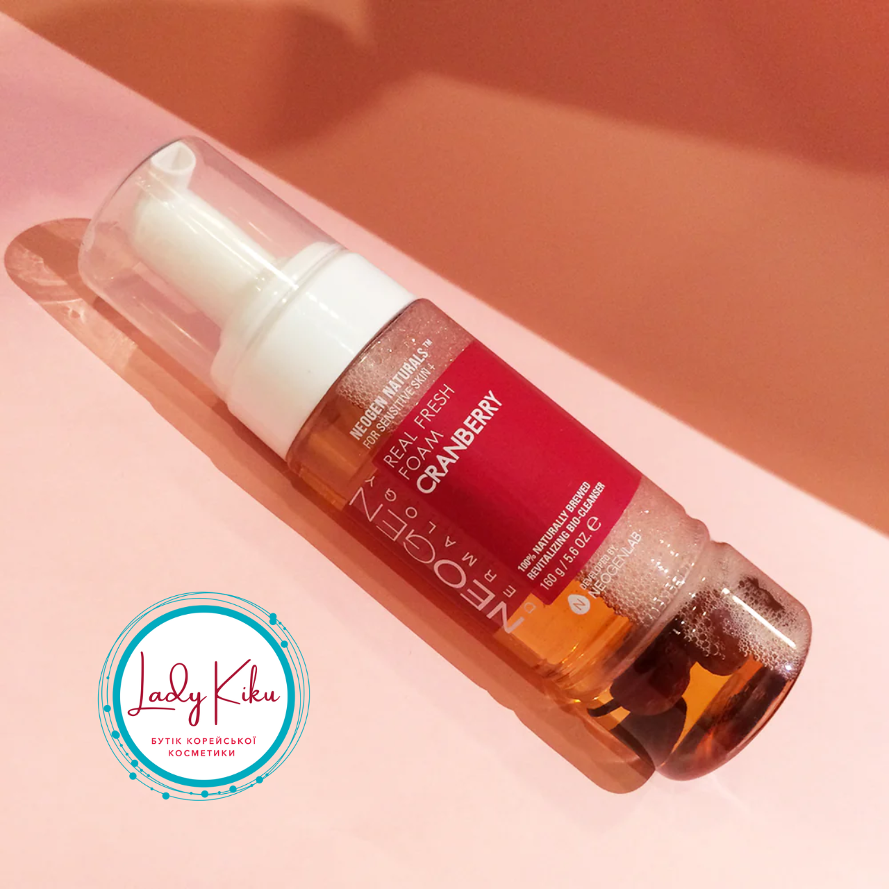 Ніжна пінка для обличчя з екстрактом журавлини  Neogen Dermalogy Real Fresh Cranberry Foam, 160ml