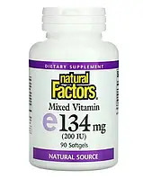 Вітамін Е, Natural Factors, 90 капсул