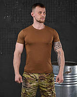 Футболка форменная армейская цвет койот, хлопковая военная футболка зсу койот армейская качественная ps332