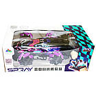 Трюкова машинка на радіокеруванні + пульт ДК, Spray Racer, Фіолетовий / Радіокерована машинка перевертень, фото 9