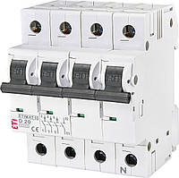 Автоматичний вимикач ETI, ETIMAT 10 3p+N D 20А (10 kA) (2156717)